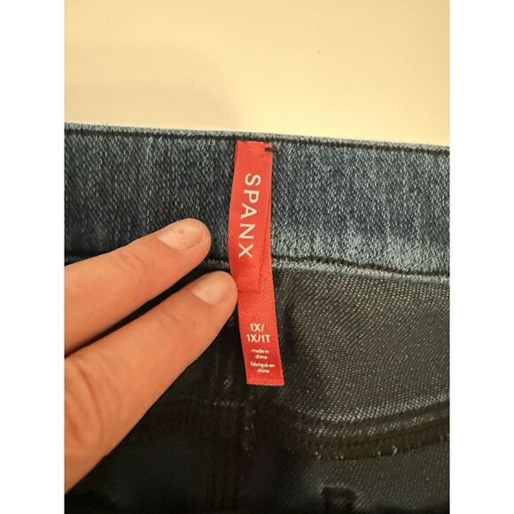 Spanx Pull On Skinny Jeans Jean-ish Ankle Leggings Soft Knit Shaping Stretch 1X - Picture 13 of 16